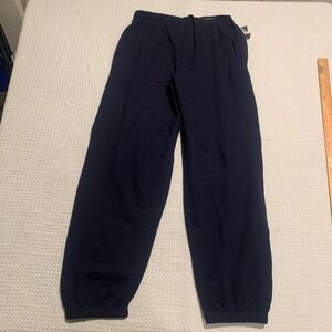 Wilson Mens Navy Blue Fleece Jogger Sweatpants Large NWT RN63306